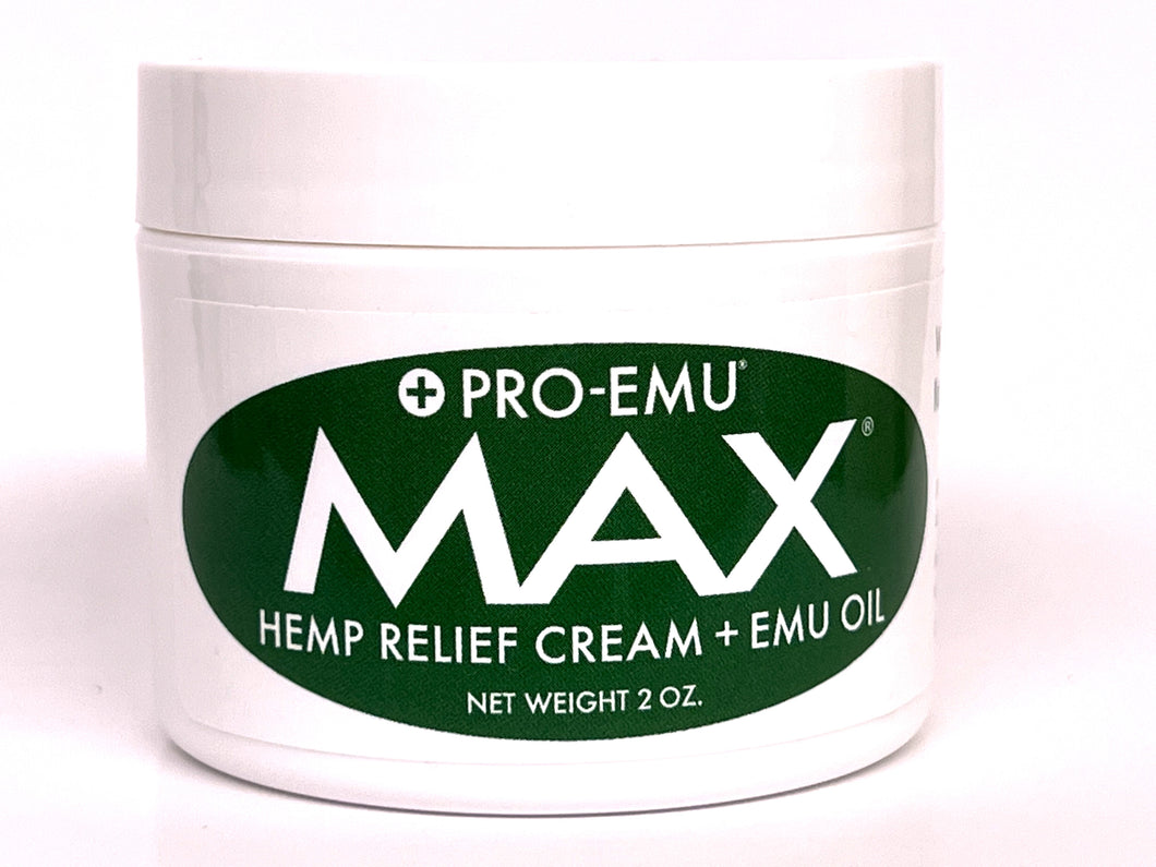 Pro Emu MAX - Hemp Relief Cream + Emu Oil - Soothing Cream with Arnica and Rosemary